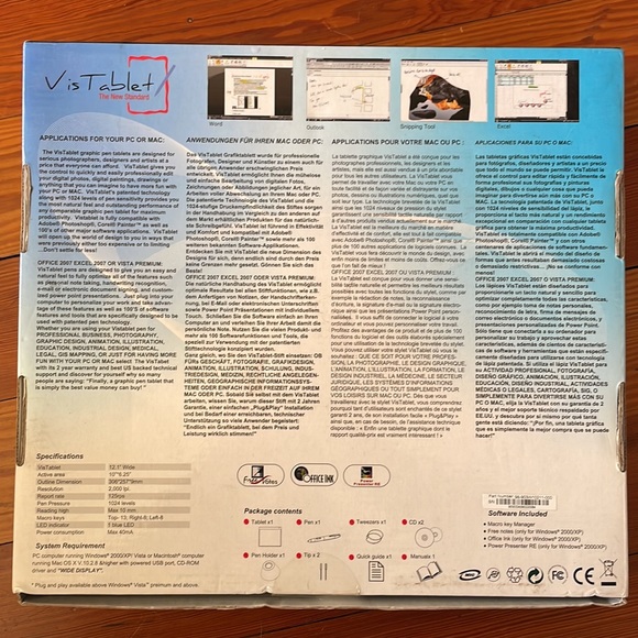 VisTablet Graphic Tablet- Draw-Edit-Paint-Write With A Pen As Your Mouse! - Picture 4 of 6